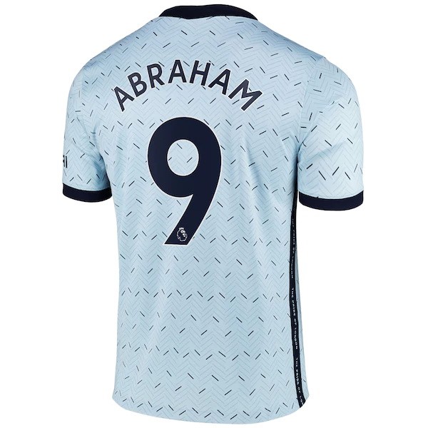 Camiseta Chelsea NO.9 Abraham Replica Segunda Ropa 2020/21 Azul